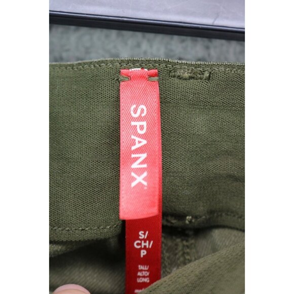Spanx Olive Green Skinny Pull-On Jeans-Size Small/Petite-Pockets - Picture 5 of 10